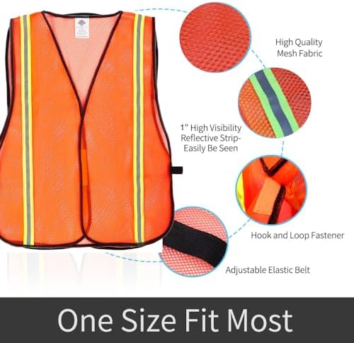 Dazonity High Visibility Reflective Safety Vest, Reflective Strips, Fit - Image 4