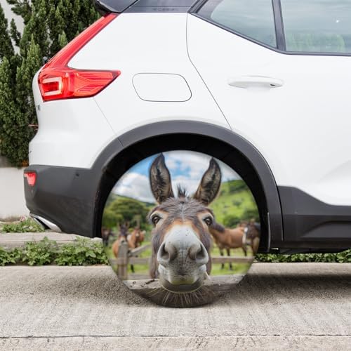 Spare Tire Cover Elegant Donkey Wheel Covers Protectors Waterproof Dust-Proof - Image 7