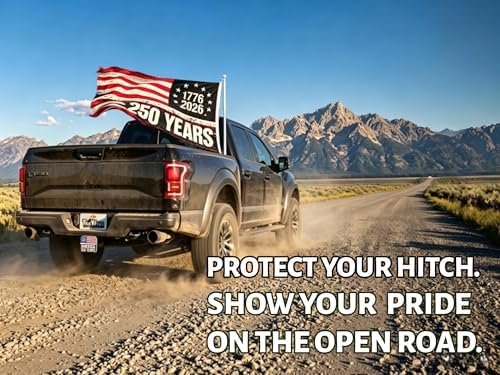 American Flag Hitch Cover, Car Wash Safe, Rust & UV Resistant - Image 5