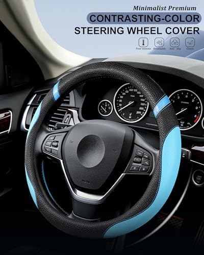 Universal Leather Steering Wheel Cover - Image 3