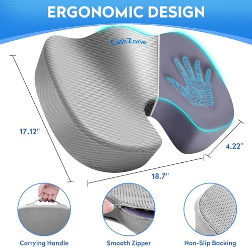 CushZone XXL Memory Foam Seat Cushion - Image 4