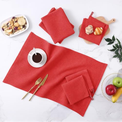 Homaxy 100% Cotton Waffle Weave Dish Cloths, 6 Pack - Image 5