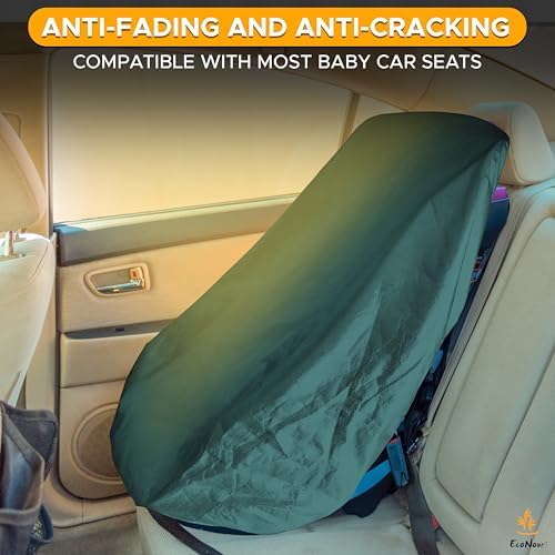EcoNour Baby Car Seat Sun Shade Cover | Infant Car Seat Heat Protector | - Image 2