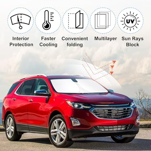 Windshield Sun Shade Sunshade for 2018-2026 Chevrolet Equinox - Image 2