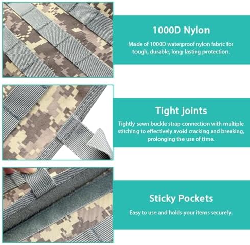 2 PCS Car Seat Back Organizer, Tactical MOLLE Sag Proof Vehicle Panel Backseat - Image 4
