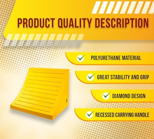 Mytee Products 10 Pack Polyurethane Medium Wheel Chock W/Mounting Holes - Image 2