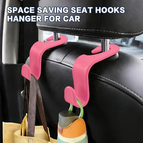 4PCS Car Seat Headrest Hooks, Car Purse Hook, Seat Back Organizer Storage - Image 3