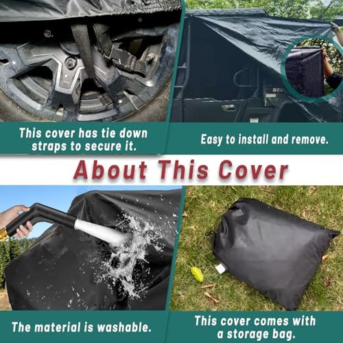 QYMOTO UTV Cover 2-3 Seater, Side by Side UTV Cover All-Weather Protection - Image 3
