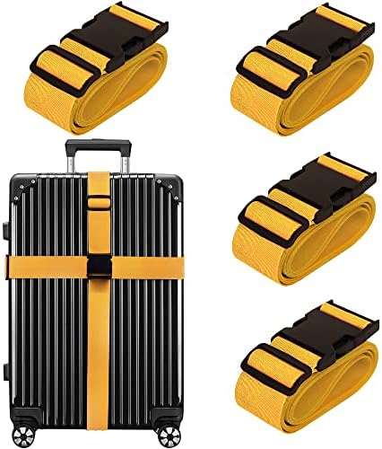 Chelmon Luggage Straps for Suitcases TSA Approved Travel Essentials 4 Pack by Chelmon