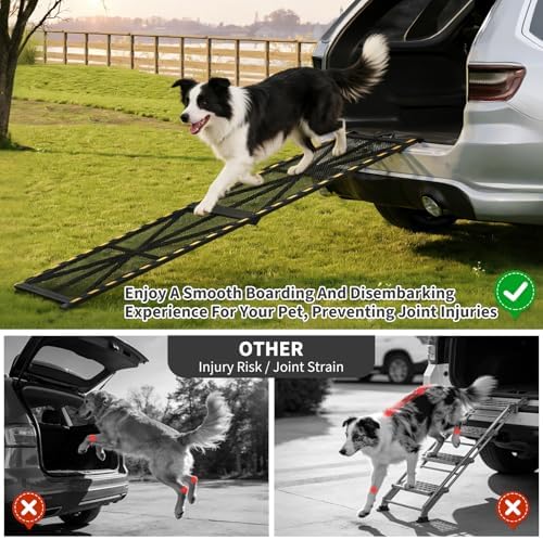 75" × 20" Vehicle Pet Ramp, Steel Dog Ramp - Image 6