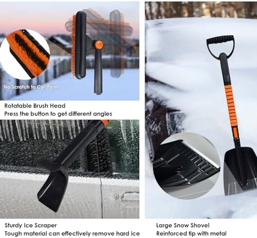 AIOMEST 5 in 1 Car Snow Kit w/Ice Scrapers - Image 3