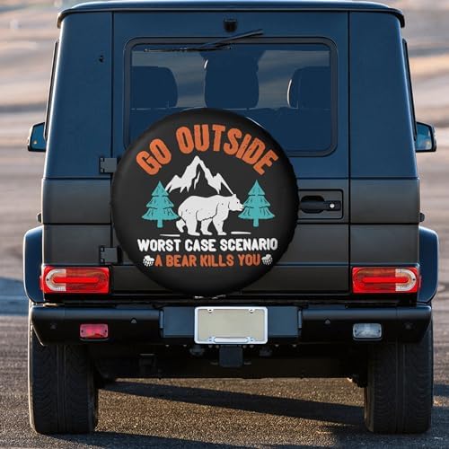 Go Outside Worst Case Scenario a Bear Kills You Rv Spare Tire Cover, Camper - Image 3