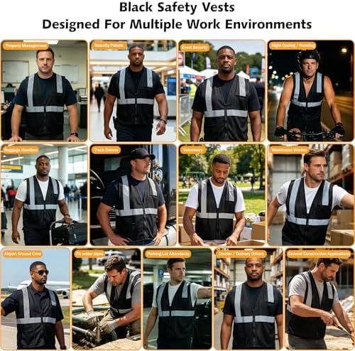 AYKRM 2 Pocket Mesh High Visibility Reflective Safety Vest - Image 6