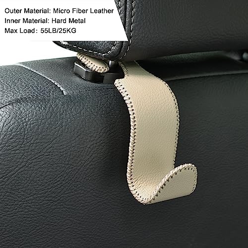 4-Pack Car Headrest Hooks Holds 55lbs Seat Storage Organizer - Image 5