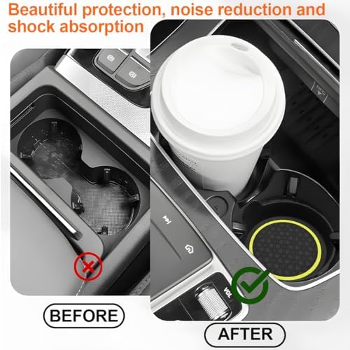 HZEL 4PCS 2.75 Inch PVC Car Cup Holder Coasters - Image 4