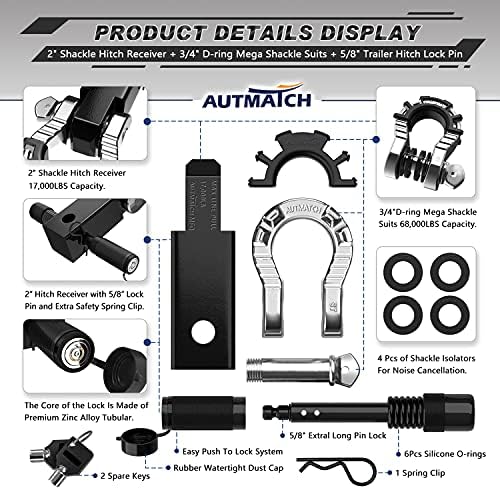 AUTMATCH Hitch Tightener Anti-Rattle Clamp - Image 4