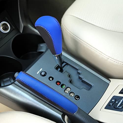 Black Blue Handbrake&Shift Knob Cover Compatible by SUNBREATH
