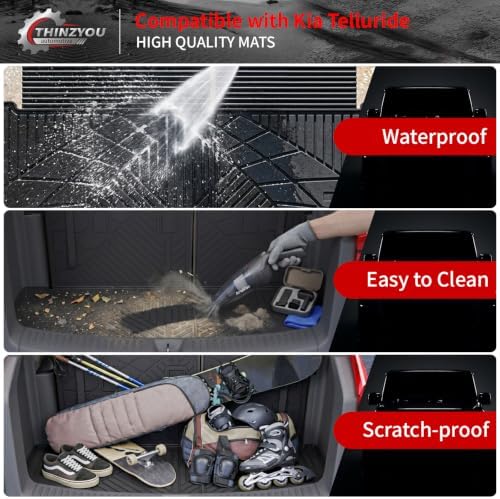 Trunk Mat with Backrest Mat for 2027 Kia Telluride Gas & Hybrid - Image 5
