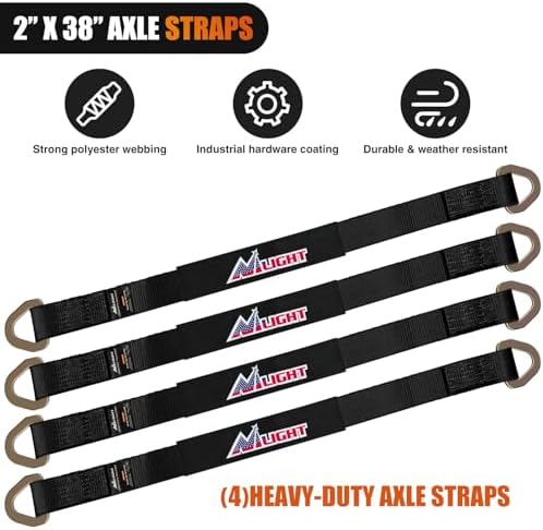 Nilight 2" x 38" Axle Tie Down Straps - Image 4
