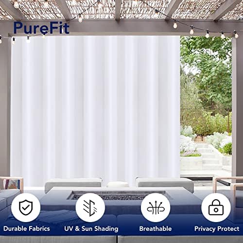 PureFit Outdoor Curtains for Patio Waterproof Weatherproof Outside Curtains - Image 3