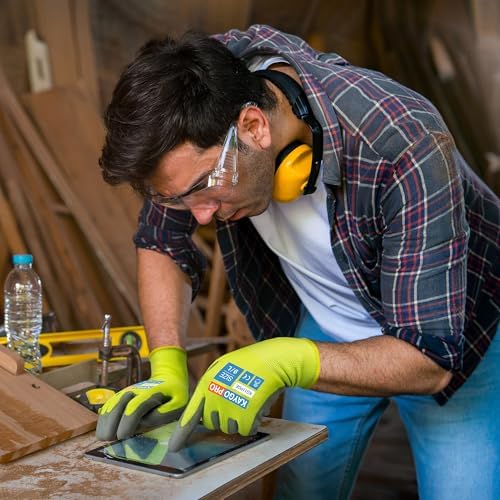 KAYGO Safety Work Gloves, PU Coated, 2-Finger Touchscreen - Image 4