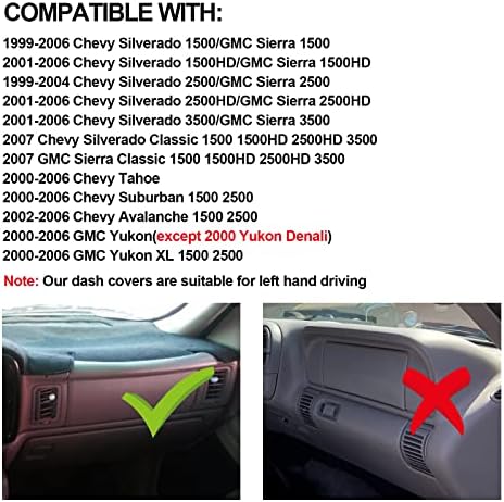 Dashboard Cover for Chevrolet Silverado 1500 2500 3500 1999-2006 Avalanche - Image 2