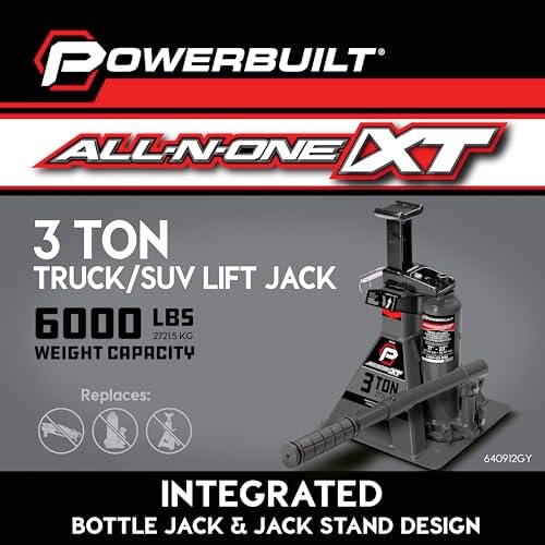 POWERBUILT 3 Ton All-in-One Hydraulic Bottle Jack and Jackstand in One - Image 5