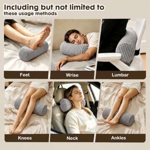 Corduroy Lumbar Roll Support Pillow - Image 4