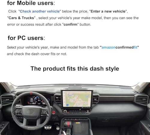 Dash Cover Mat Fit for Toyota Tundra 2022-2026 F141 - Image 2