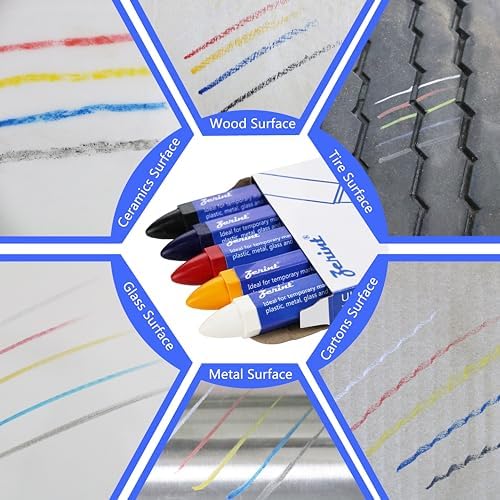 5-Color Industrial Wax Marking Crayons - Image 3