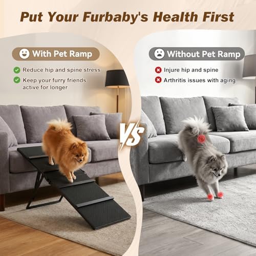 VavoPaw 2026 Upgraded Dog Ramp for Couch, Foldable Small Dog Ramp for Sofa - Image 2