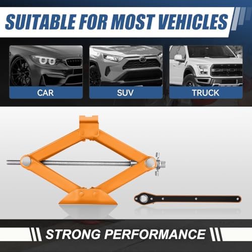 Auto Dynasty Scissor Jack, 2 Ton Portable Car Lift Jack, Quick Lift Car Tire - Image 4