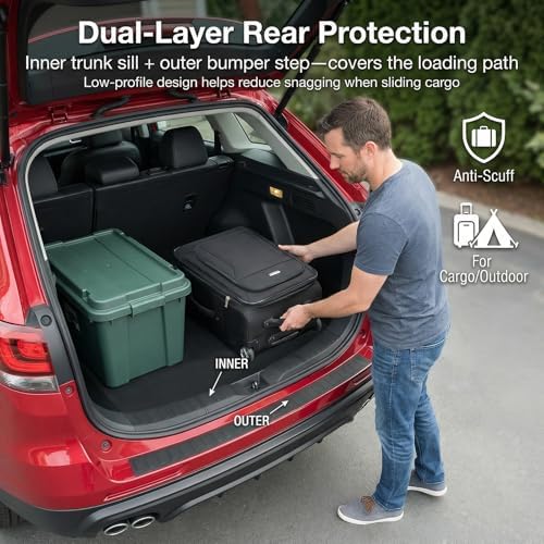 Door Sill Guards Kit Fit for 2019-2025 Toyota RAV4 Accessories Rear Bumper - Image 4