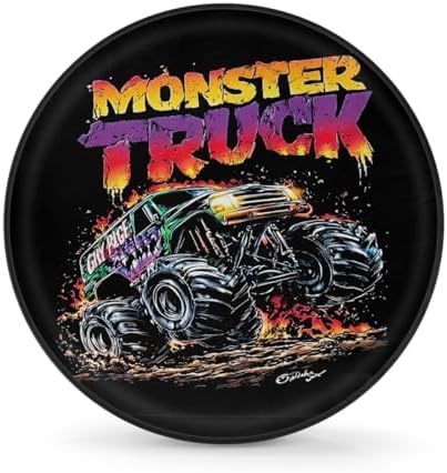 Cool Black Truck Spare Tire Cover Dust-Proof Wheel Protector by Unknown