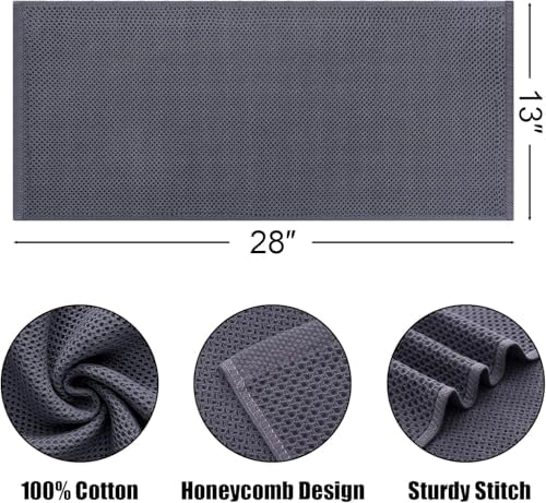 Kitinjoy 100% Cotton Waffle 12-Pack Kitchen Towels, Mixed Color - Image 2