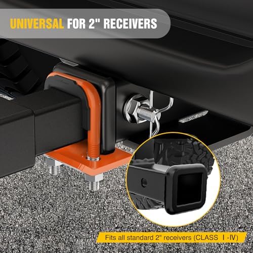 Nilight Trailer Hitch Tightener Anti-Rattle Orange U-Bolt - Image 6