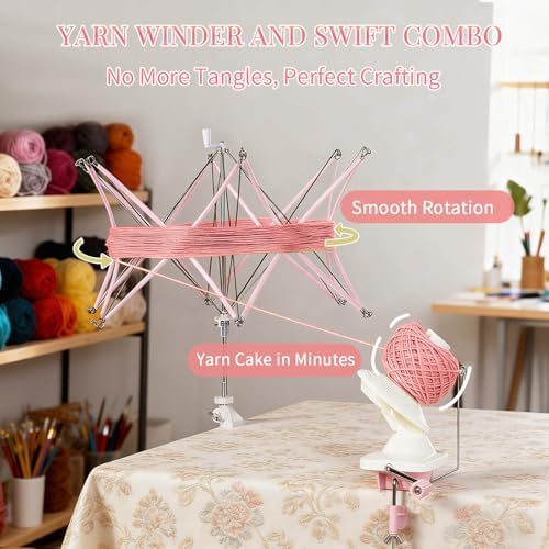 SPEENSUN Yarn Winder and Swift Combo, 3.5OZ Cake Maker & Umbrella Set - Image 2