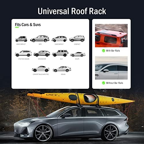 WOOWAVE Premium Kayak Roof Rack Pads Universal Soft Car Roof Rack Carrier - Image 6