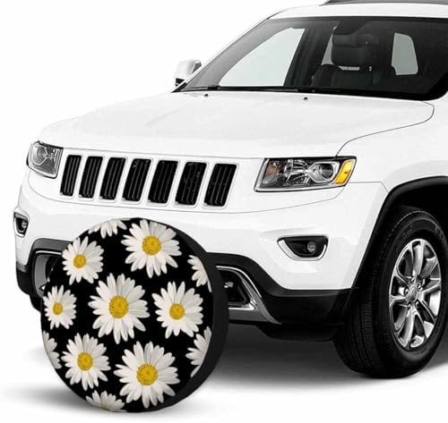 White Daisies Spare Tire Cover Wheel Covers - Image 7