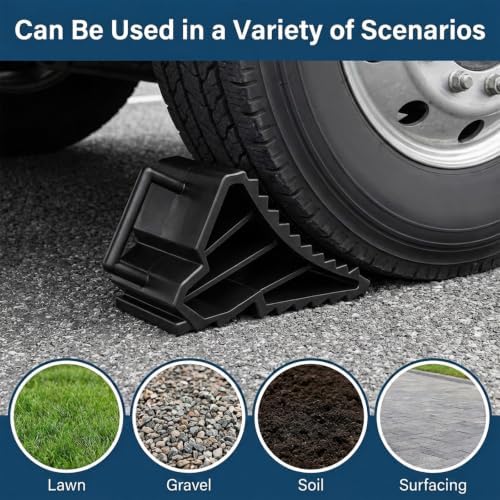 4 Pack Wheel Chocks, Tire Chocks - Image 3