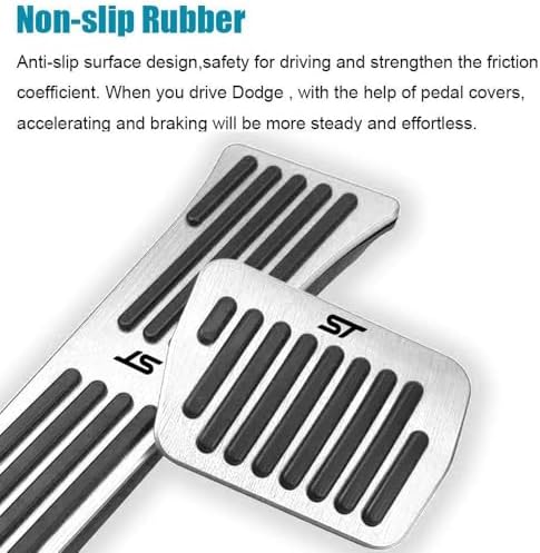 LEXLEY 2PCS Aluminum Brake Gas Pedal Covers - Image 4