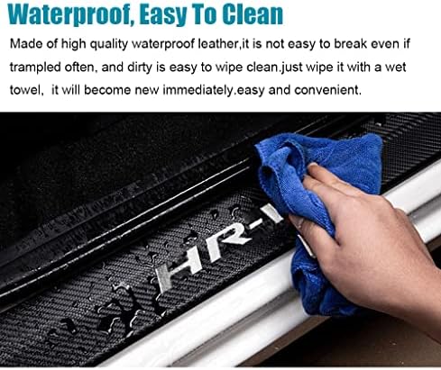LEXLEY for 2015-2022 HRV HR-V Carbon Fiber Style Leather Door Sill Protector - Image 6
