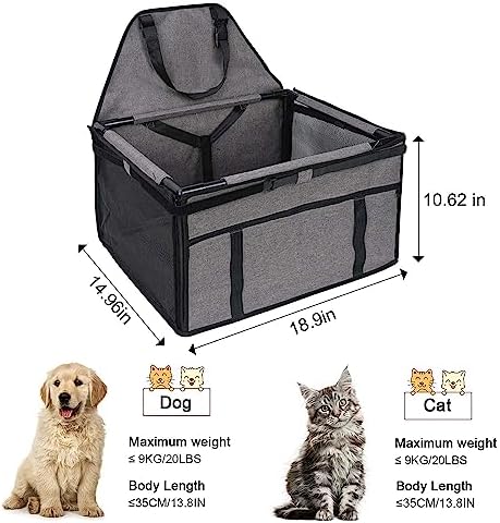 GENORTH Dog Car Seats for Small and Medium Dogs, Portable Puppy/Pet Car Booster - Image 5