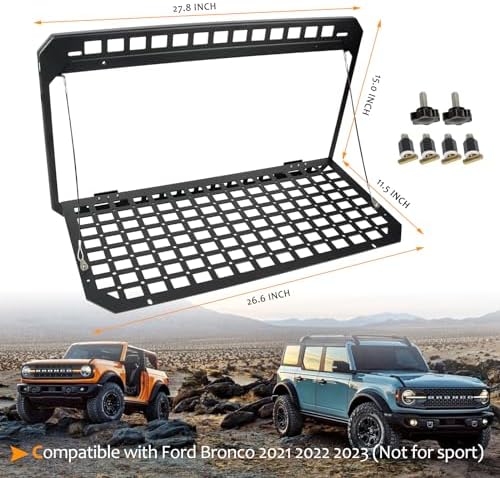 Tailgate Table Rear Foldable Cargo Shelf Aluminum Alloy Storage Shelf MOLLE - Image 5
