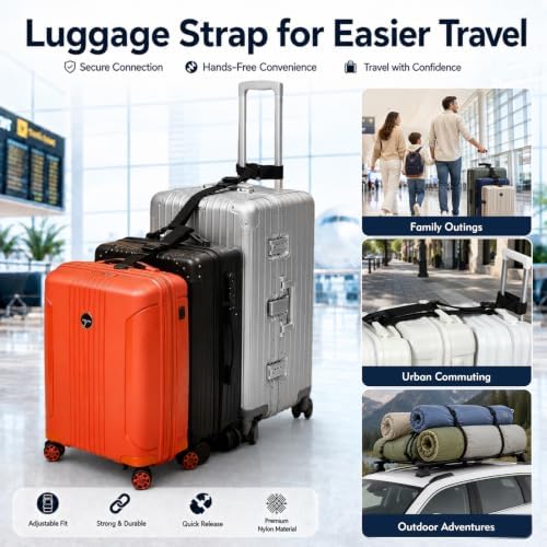 2 Pack Luggage Straps for Suitcases, Luggage Straps - Image 7
