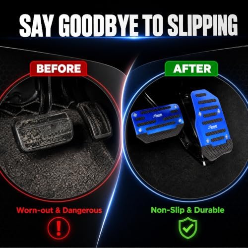 2 PCS Non-slip Pedal Pads Set, Alloy Brake and Accelerator Pedal Protectors - Image 4