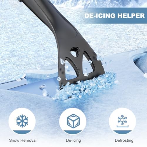 Wevdn Car Snow Brush with Ice Scraper, Detachable Stretchable Snow Scraper with - Image 5