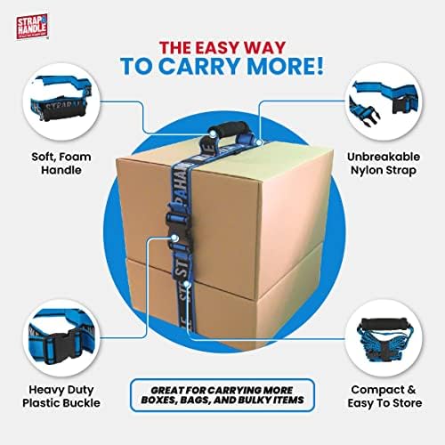 6' Carry Strap with Handle | 2-Pack | Adjustable Belt | Easy, Carrying Heavy - Image 3