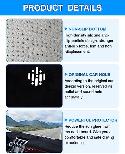 Autorder Dashboard Cover Mat for 2012-2017 Toyota Camry Accessories Dash Cover - Image 6