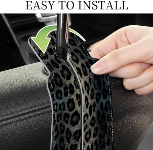 PU Leather Car Seat Hook, Storage Headrest Hanger, Cute Car Backseat Organizer - Image 5